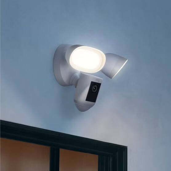 Angle. Ring - Ring Floodlight Cam Pro + Outdoor Cam Plus Bundle - White.