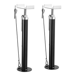 VEVOR - RV Slide Out Support Jacks, 5000 lbs Capacity Each Slide Out Stabilizer, Adjusts from 20"-48" Camper Slide Out Support - Black;Silver
