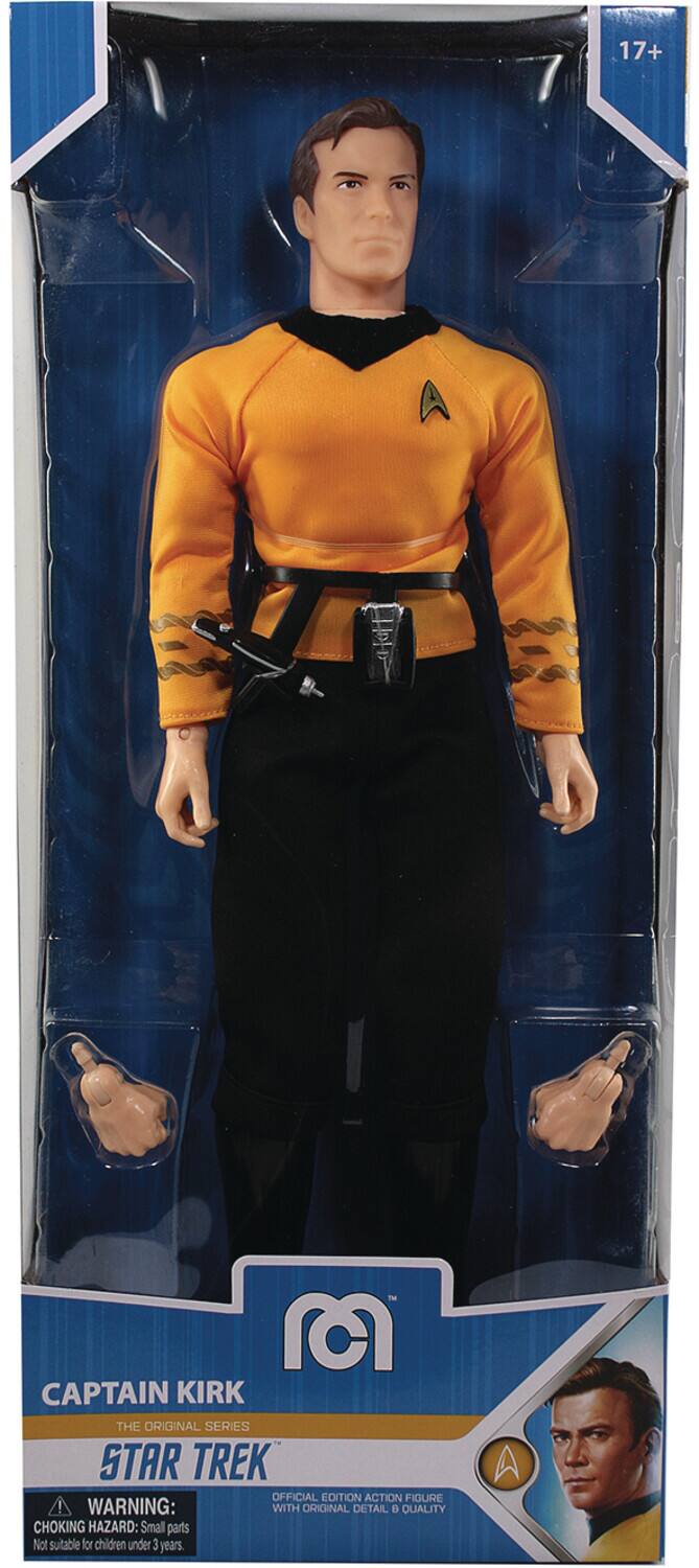 17+ A - M  
CAPTAIN KIRK THE ORIGINAL SERIES STAR TREK OFFICIAL EDITION ACTION FIGURE!  
WARNING: WITH ORIGINAL DETAIL QUALITY  
CHOKING HAZARD: Small parts Not suitable for children under 3 years.