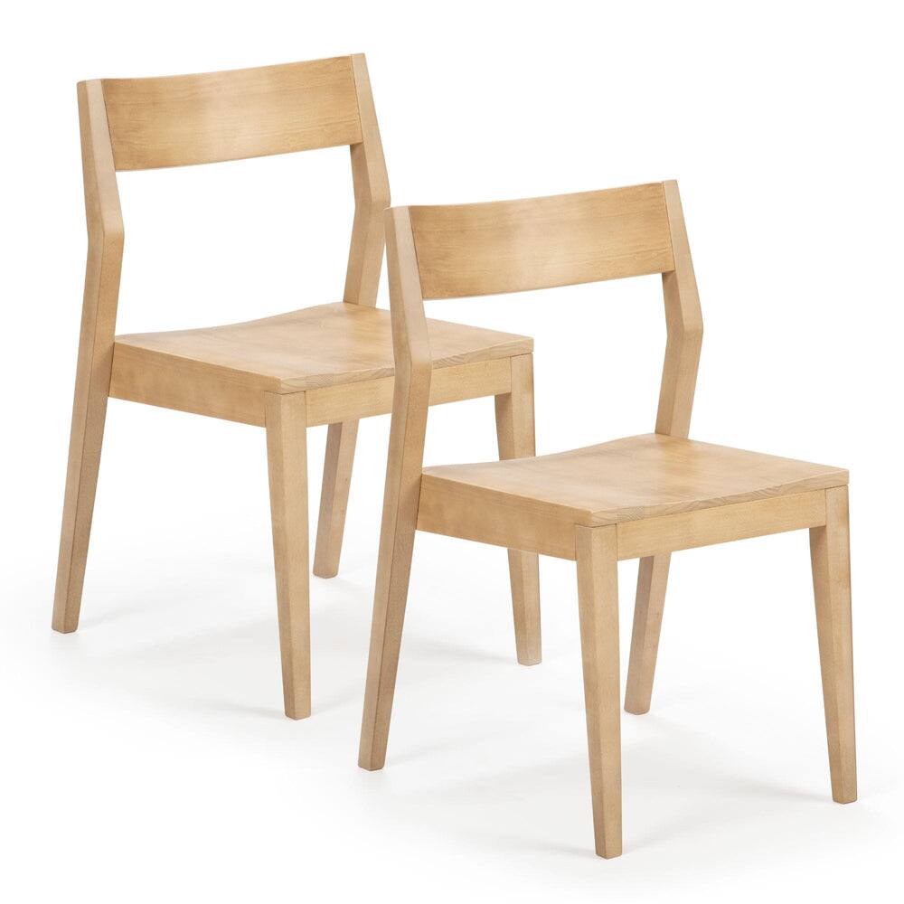 Alt View 4. Plank+Beam - Modern Dining Chair (2 pack), Blonde - Blonde.