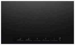 Fisher & Paykel - 36" Built-in Electric Cooktop, 5 Zones with SmartZone - Black
