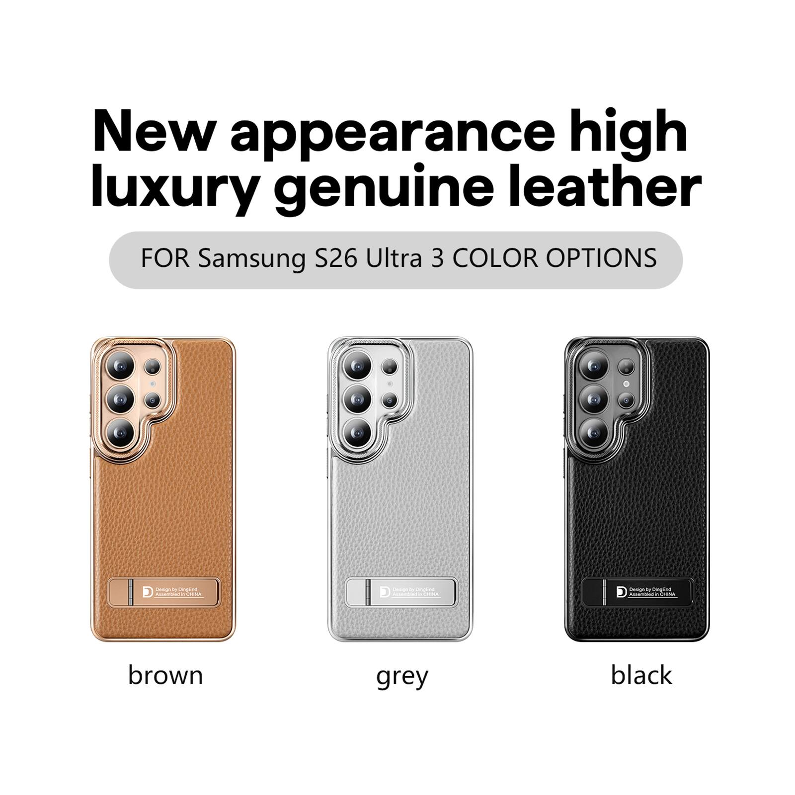 New appearance high luxury genuine leather  
FOR Samsung S26 Ultra  
3 COLOR OPTIONS  
brown grey black