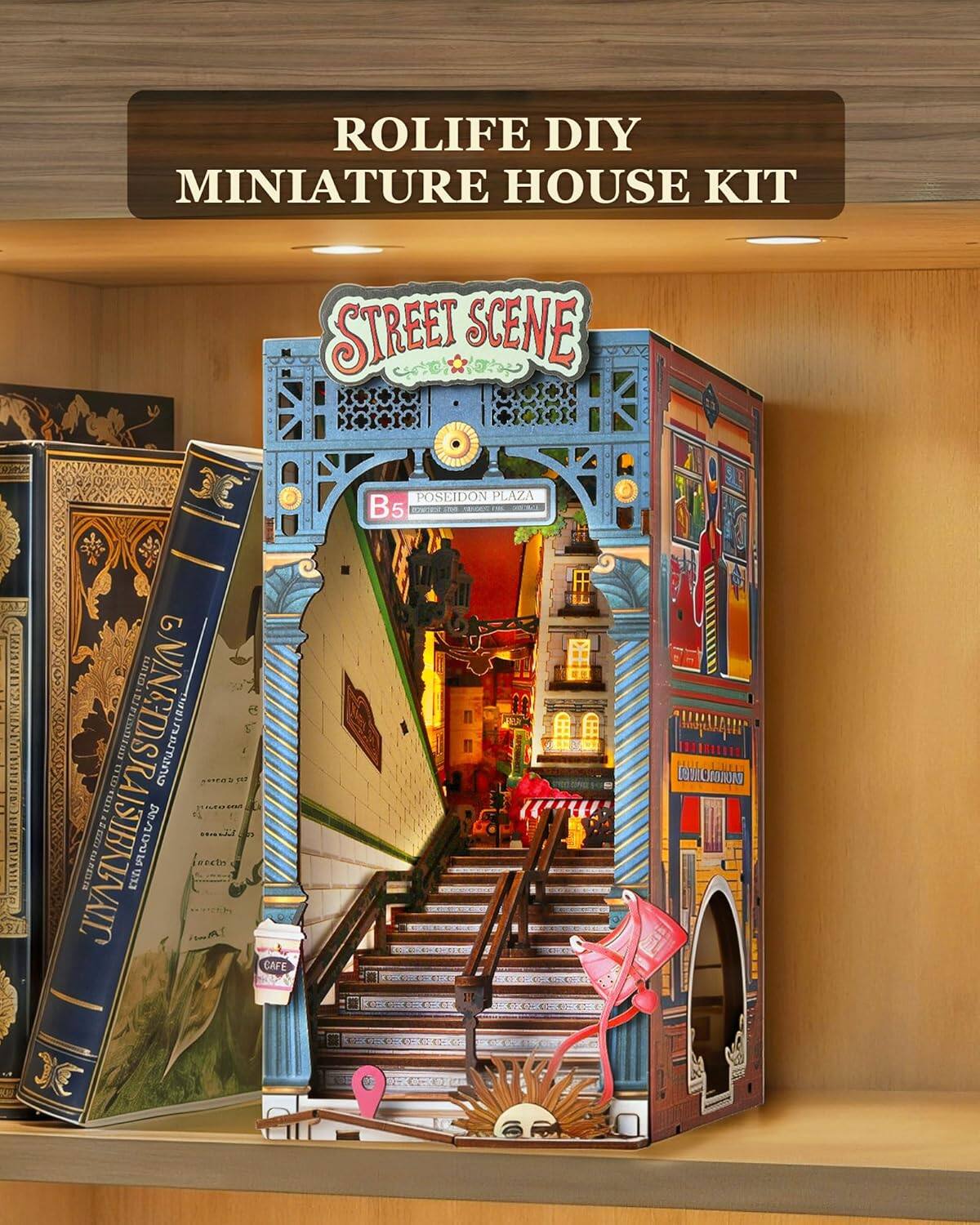 ROLIFE DIY MINIATURE HOUSE KIT STREET SCENE  
POSEIDON PLAZA  
B5  
CAFE