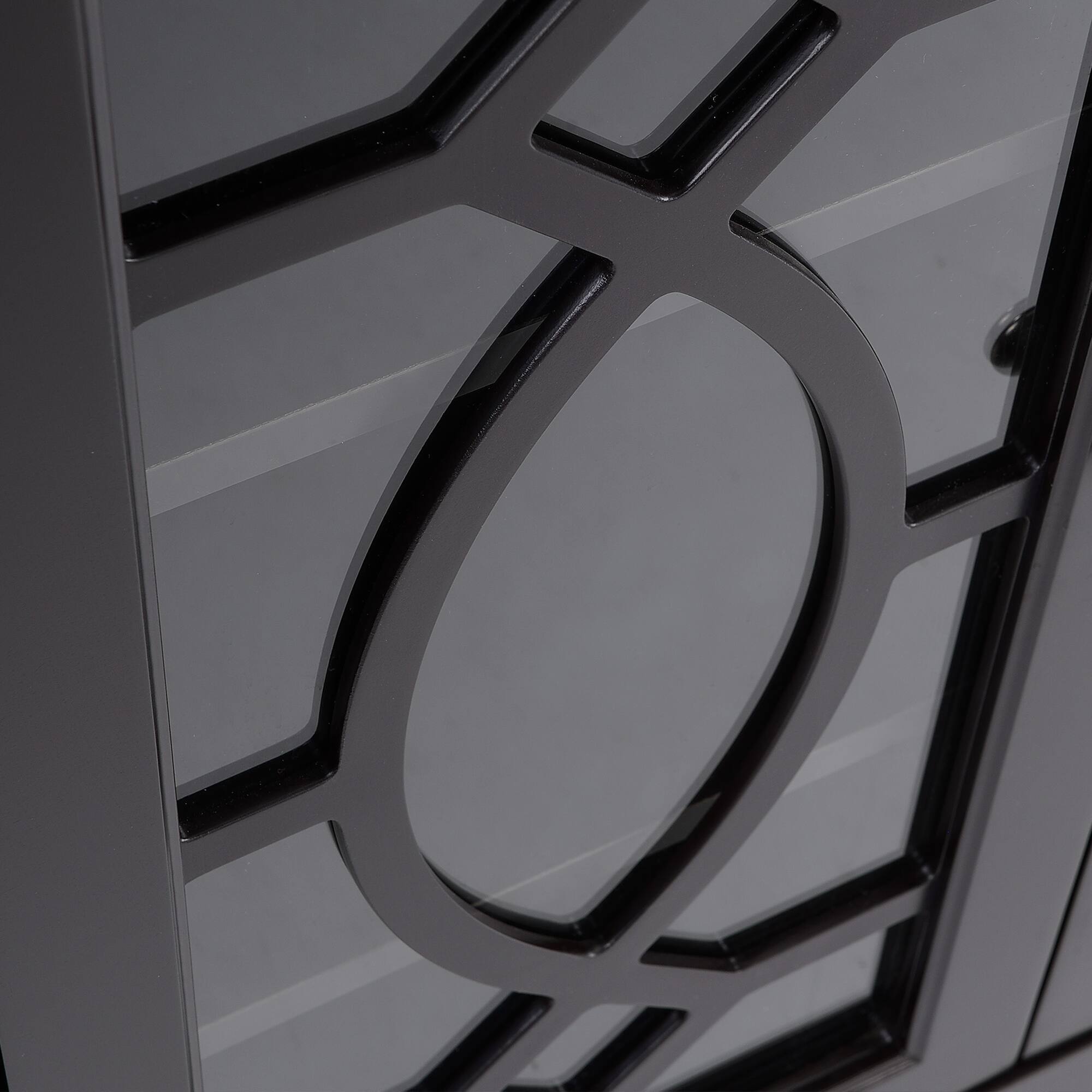 Alt View 4. Homcom - Sideboard Buffet Cabinet, Kitchen Storage Cabinet, Glass Door Accent Cabinet with Adjustable Shelves - Coffee.