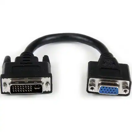 Front. StarTech.com - 8in DVI to VGA Cable Adapter - DVI-I Male to VGA Female.