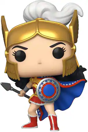 Front. DC Universe - DC Comics Funko POP Vinyl Figure | Wonder Woman Challenge of the Gods - Gold.