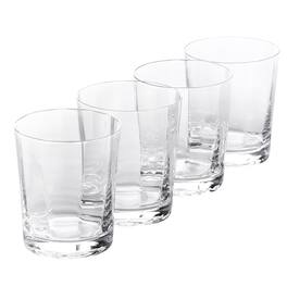 Sur La Table - Cambron 4 Piece 10oz Optic Double Old Fashioned Handmade Glass Drinkware Set - Clear