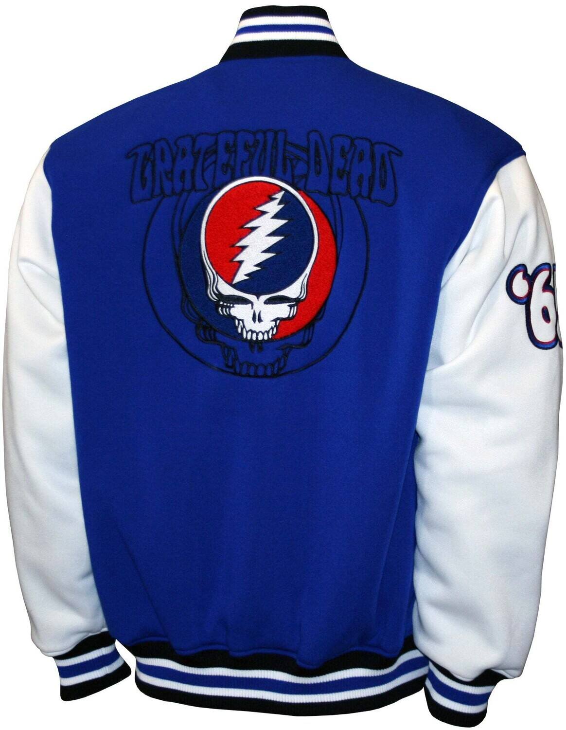 Alt View 1. PopMarket - Grateful Dead - Grateful Dead - Steal Your Face - Varsity Fleece Jacket - 2XL Blue M2451GFDA5   - APPAREL - Multicolor.