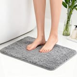 Garnen - Bathroom Rugs Non Slip Bath Mat, 20"x31" Bathroom Rug, Bath Mats for Bathroom Mat Towel, Washable Soft & Absorbent - Gray