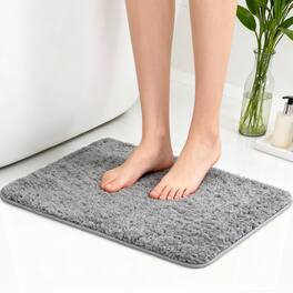 Garnen - Bathroom Rugs Non Slip Bath Mat, 20"x31" Bathroom Rug, Bath Mats for Bathroom Mat Towel, Washable Soft & Absorbent - Gray