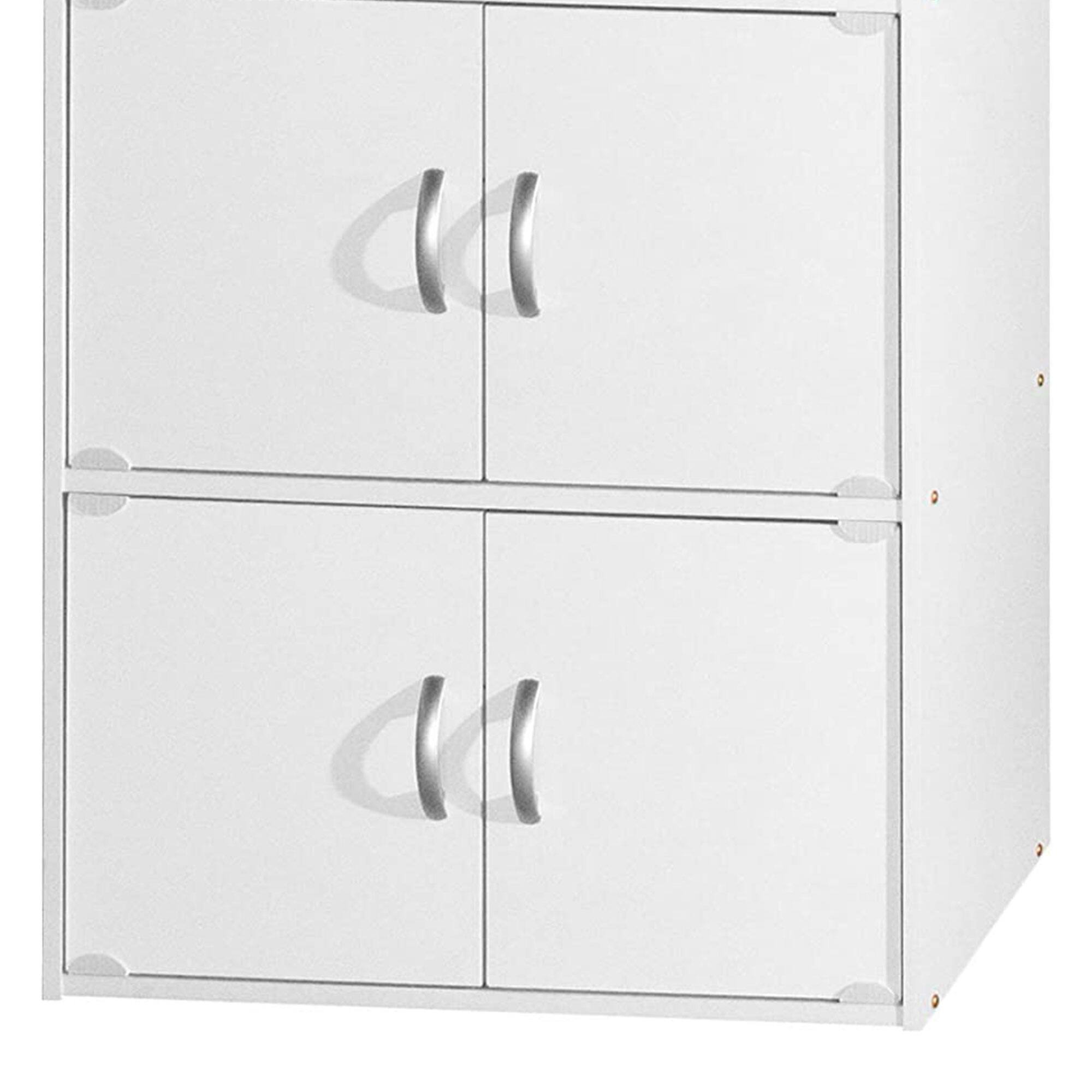 Alt View 10. Hodedah - Hodedah 6 Door Enclosed Multipurpose Storage Cabinet for Home & Office, White - White.