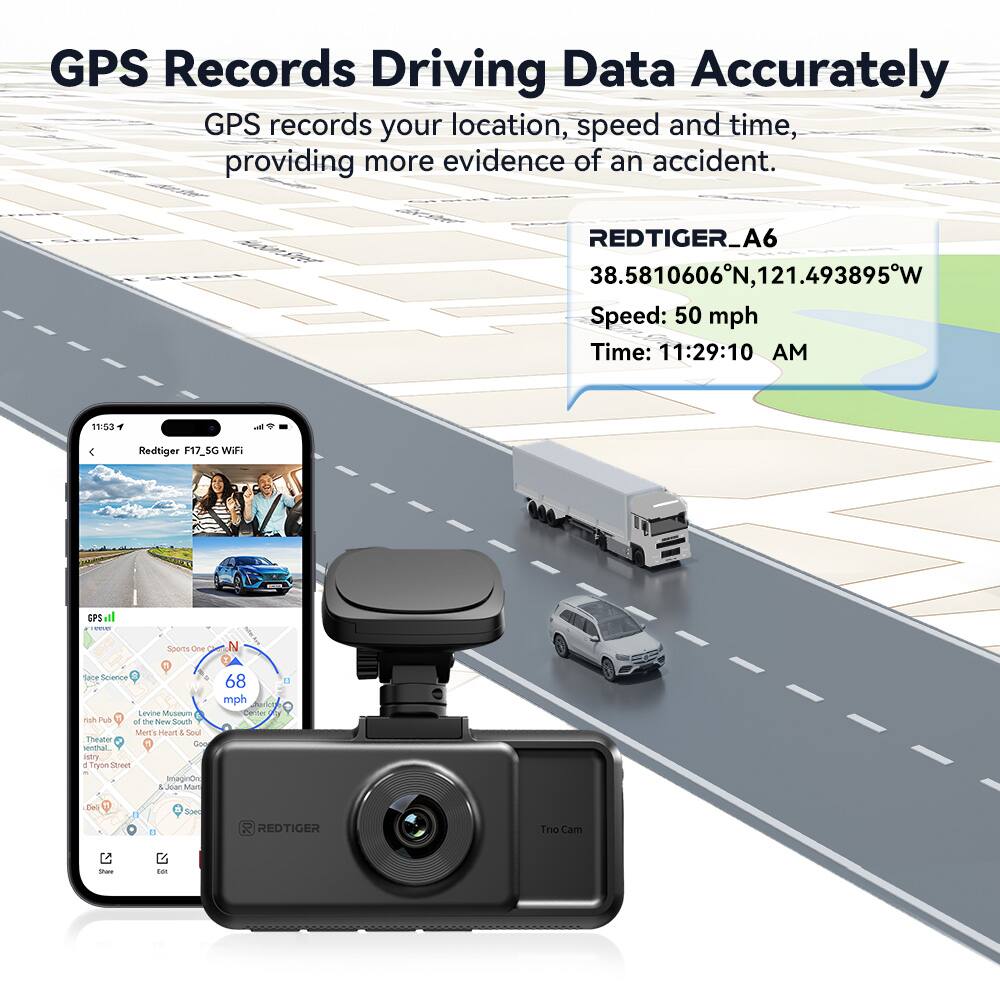 GPS Records Driving Data Accurately

GPS records your location, speed and time, providing more evidence of an accident.

REDTIGER_A6
38.5810606N, 121.493895W
Speed: 50 mph
Time: 11:29:10 AM

Redtiger F17 5G WiFi

REDTIGER Trio Cam