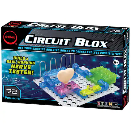 Circuit Blox
Use your existing building bricks to create endless possibilities!
Build a real working nerve tester!
72 projects
STEM
E+8lox
8+