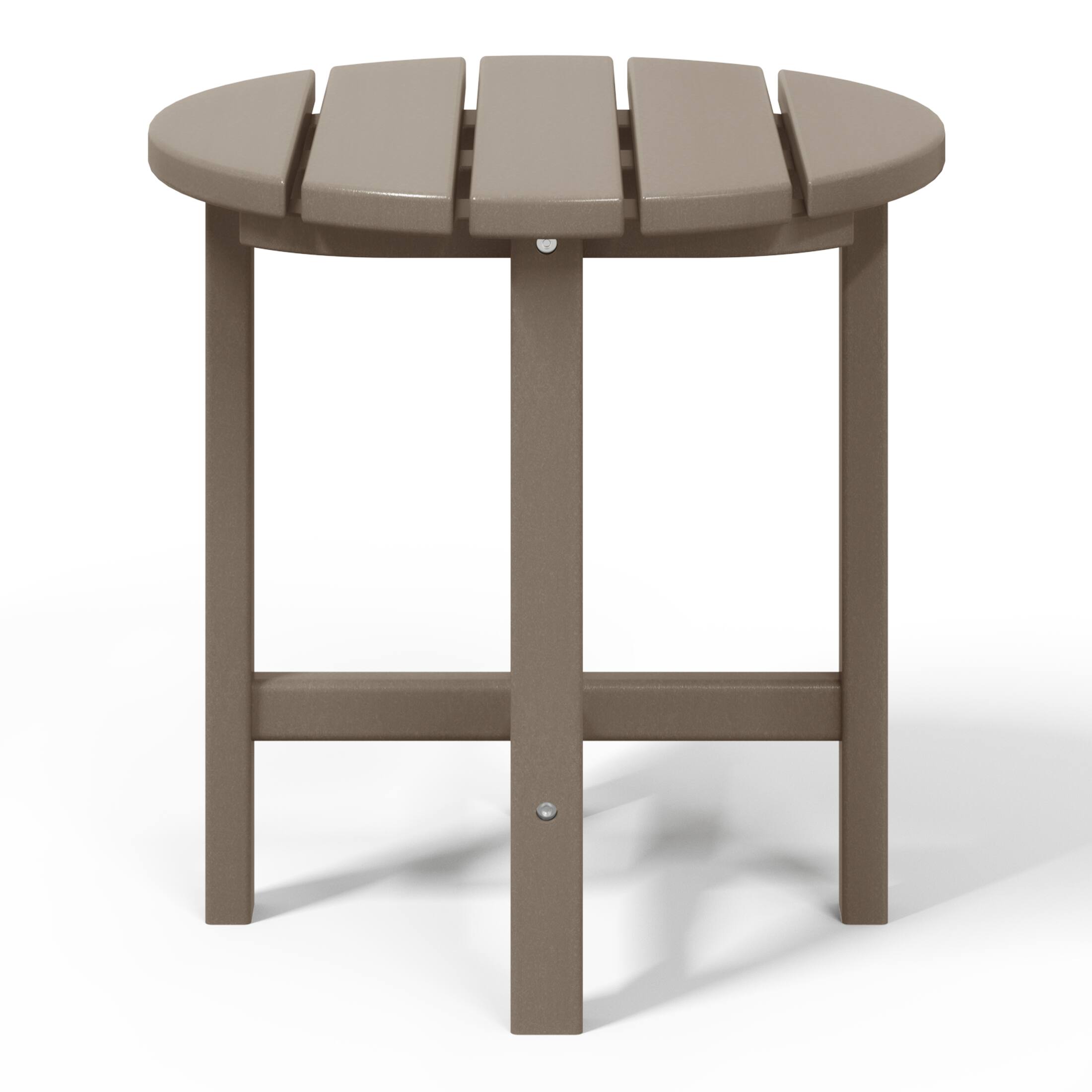 Back. WestinTrends - WestinTrends Dylan Adirondack Round Outdoor Side Table - Weathered Wood.