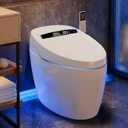 Koligey - Smart Toilet,Bidet with Heated Seat Smart with Bidet Built In,Tankless Toilet with Warm Water - White