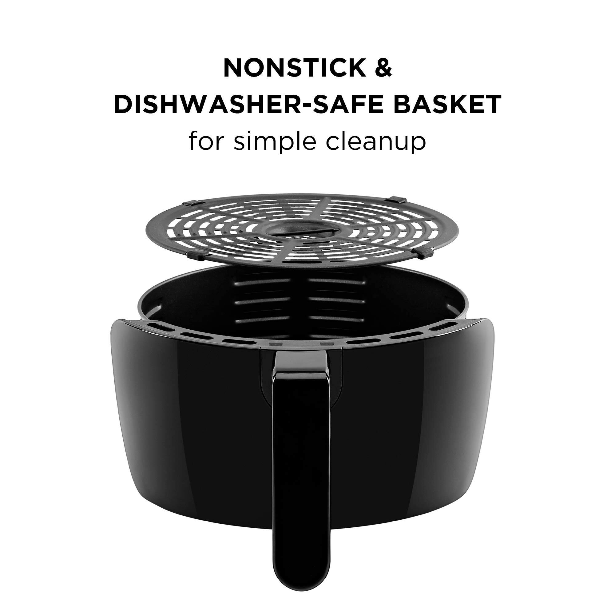 NONSTICK & DISHWASHER-SAFE BASKET  
for simple cleanup