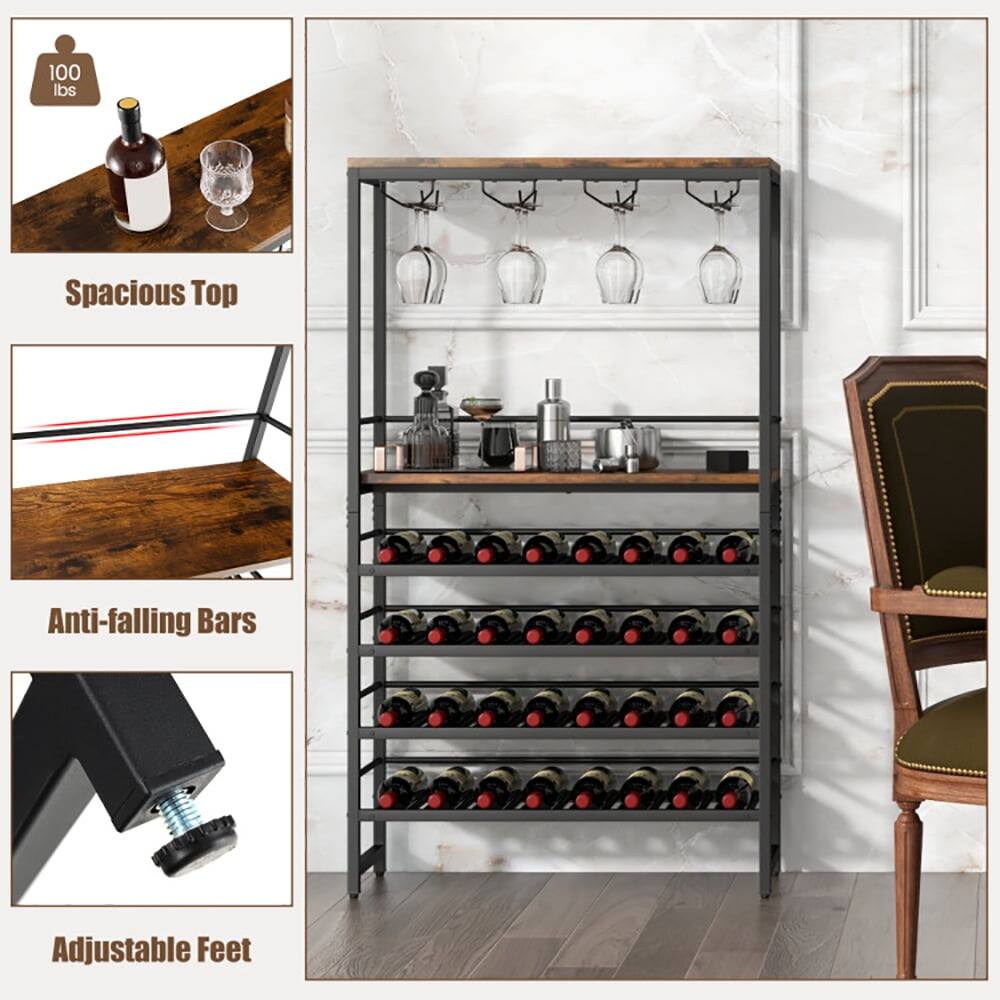100 lbs Spacious Top Anti-falling Bars Adjustable Feet