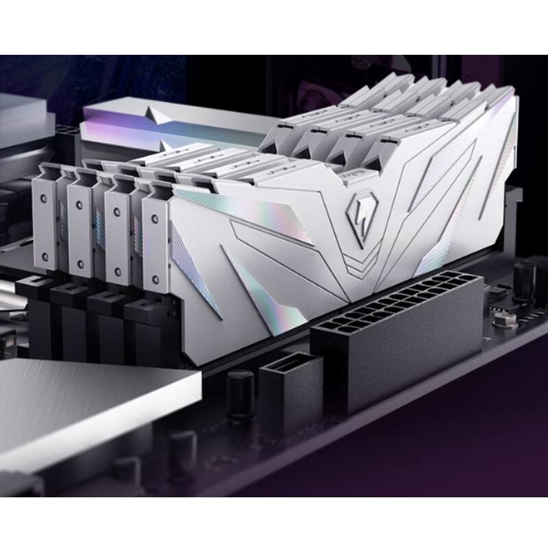 Alt View 6. Netac - Shadow II 8GB DDR4 3200MHz Desktop Memory UDIMM, CL16, White Heat Spreader - White.