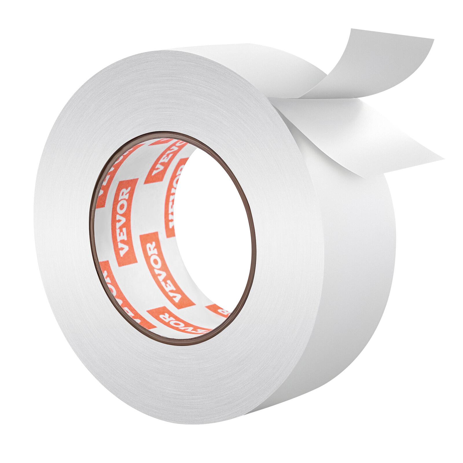 VEVOR - Double Sided Carpet Tape, 2 Inch x 30 Yards, Strong Adhesive and Residue-Free, Heavy-duty Sticker Rug Tape Grippers - White