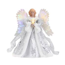 Mr. Christmas - LED Animated Fiber Optic Angel Tree Topper 12 in - White