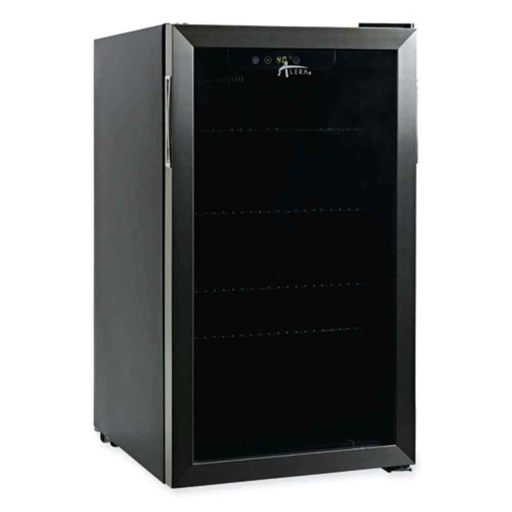 Alera - 3.4 cu-ft. Beverage Cooler - /Black - Stainless Steel