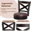 Ergonomic Backrest: Slightly inclined for a proper posture. Contoured surface adapts to your body. X-Shaped Frames. Retro Copper Nails.