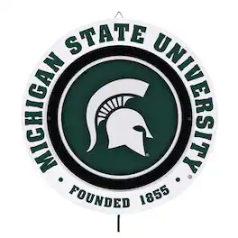 Evergreen Enterprises - Michigan State Spartans 15" LED Round Metal Lit Wall Sign - Multicolor
