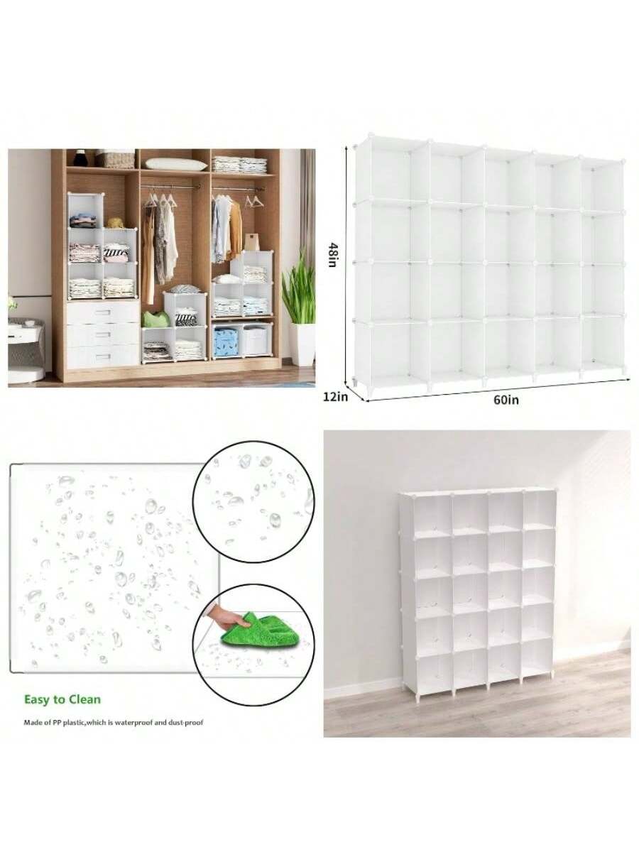 Z0rs 48in x 12in x 60in  
Easy to Clean  
Made of PP plastic, which is waterproof and dust-proof