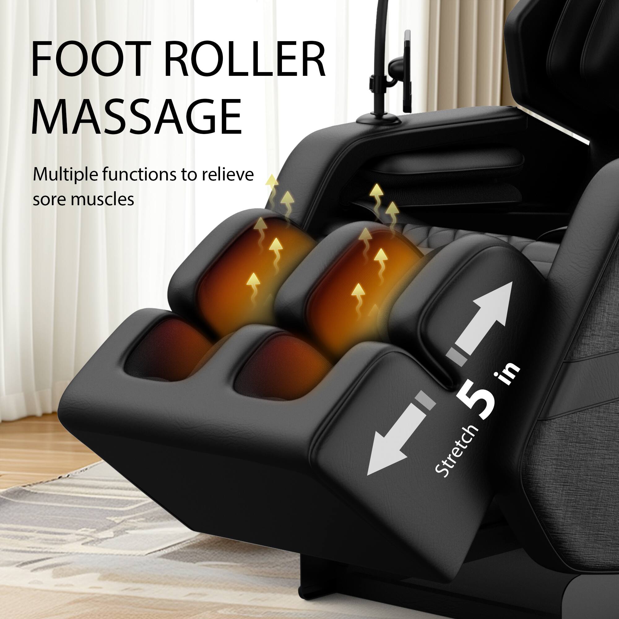 FOOT ROLLER MASSAGE

Multiple functions to relieve sore muscles

Stretch 5 in
