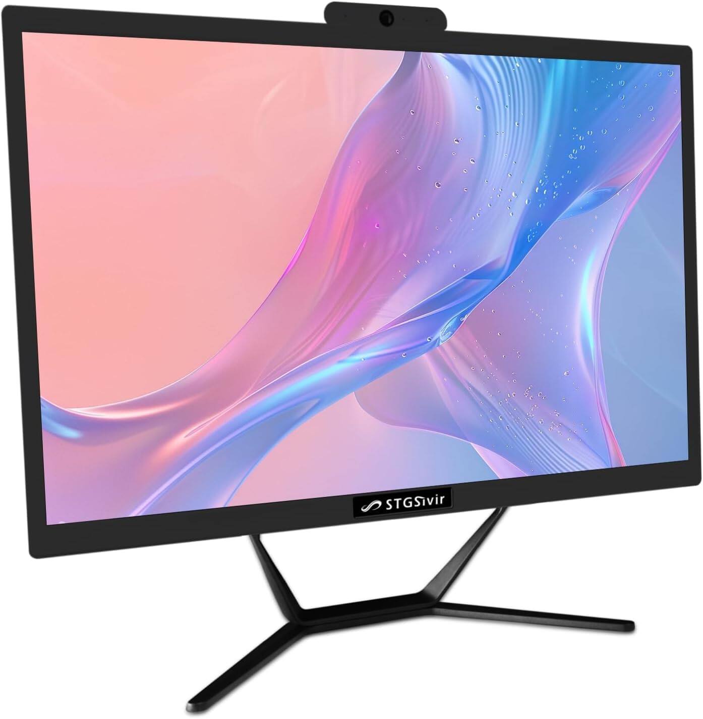 Left. STGSivir - STGSivir All in One Desktop PC, 21.5" FHD Display, i5 up to 3.6GHz, 16G RAM, 512GB SSD, WiFi&BT, Keyboard&Mouse, Win11H - Black.