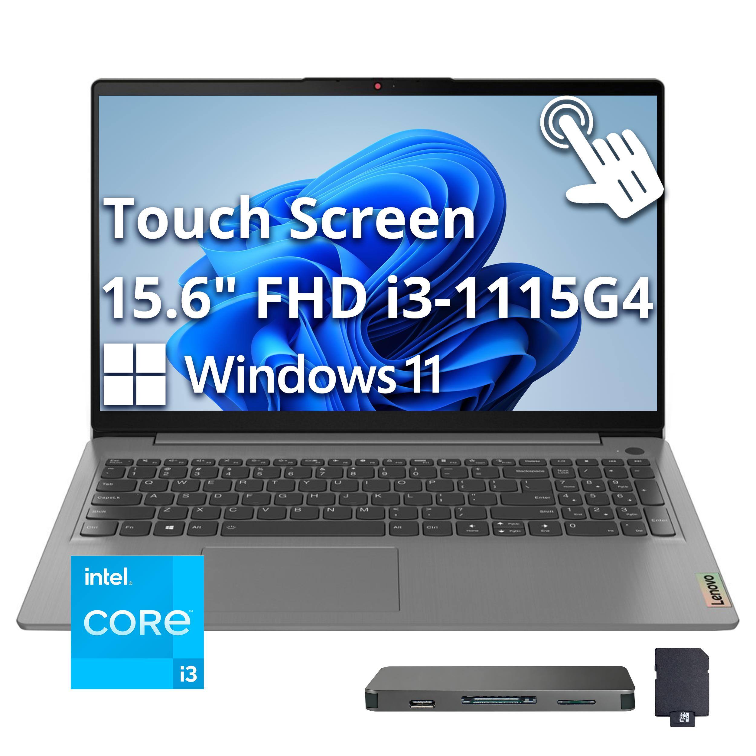 Lenovo - Upgraded - Ideapad 3i 15.6" FHD Touchscreen Laptop - Core i3-1115G4 with 40GB Memory - 1TB SSD-Win11 - Arctic Grey