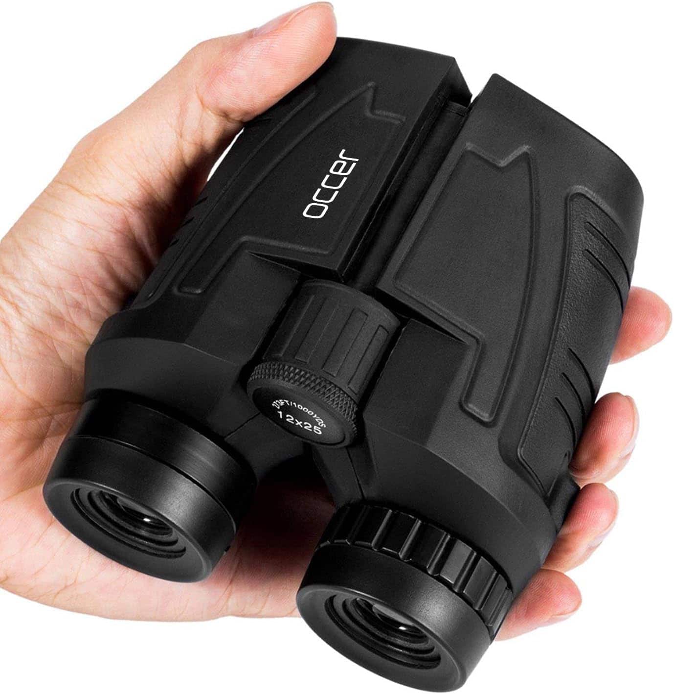 Vulpecula Spade - 12x25 Compact Binoculars for Adults and Kids, Large Eyepiece Waterproof Binocular with Low Light Vision