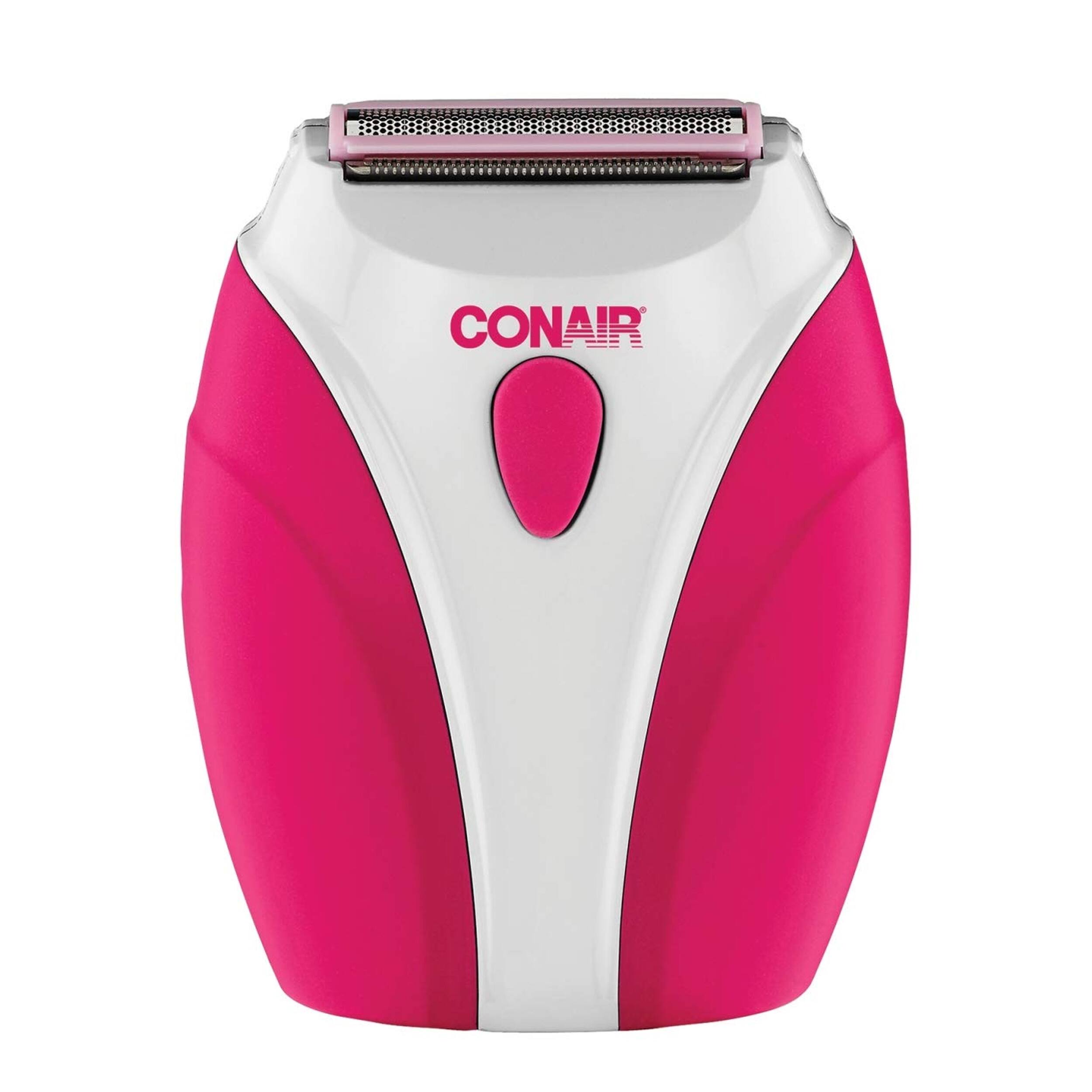 Front. Conair - Conair Battery Operated Wet or Dry Dual Trimmer Foil Shaver in Pink - Pink.