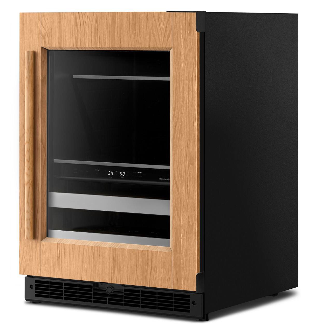 Left. KitchenAid - 24" Panel-Ready Beverage Center - Panel Ready.