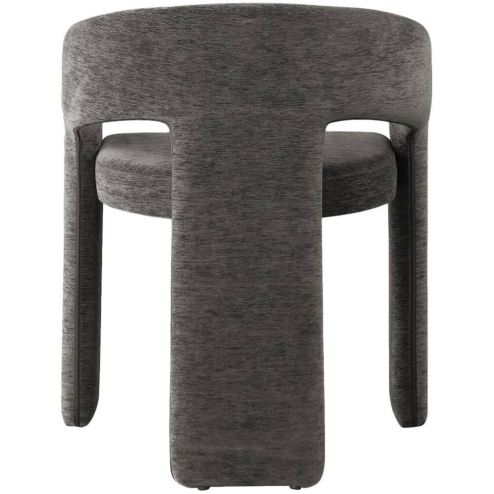 Alt View 1. Meridian Furniture - Rendition Grey Plush Fabric Dining Chair Set of 2 - Grey.