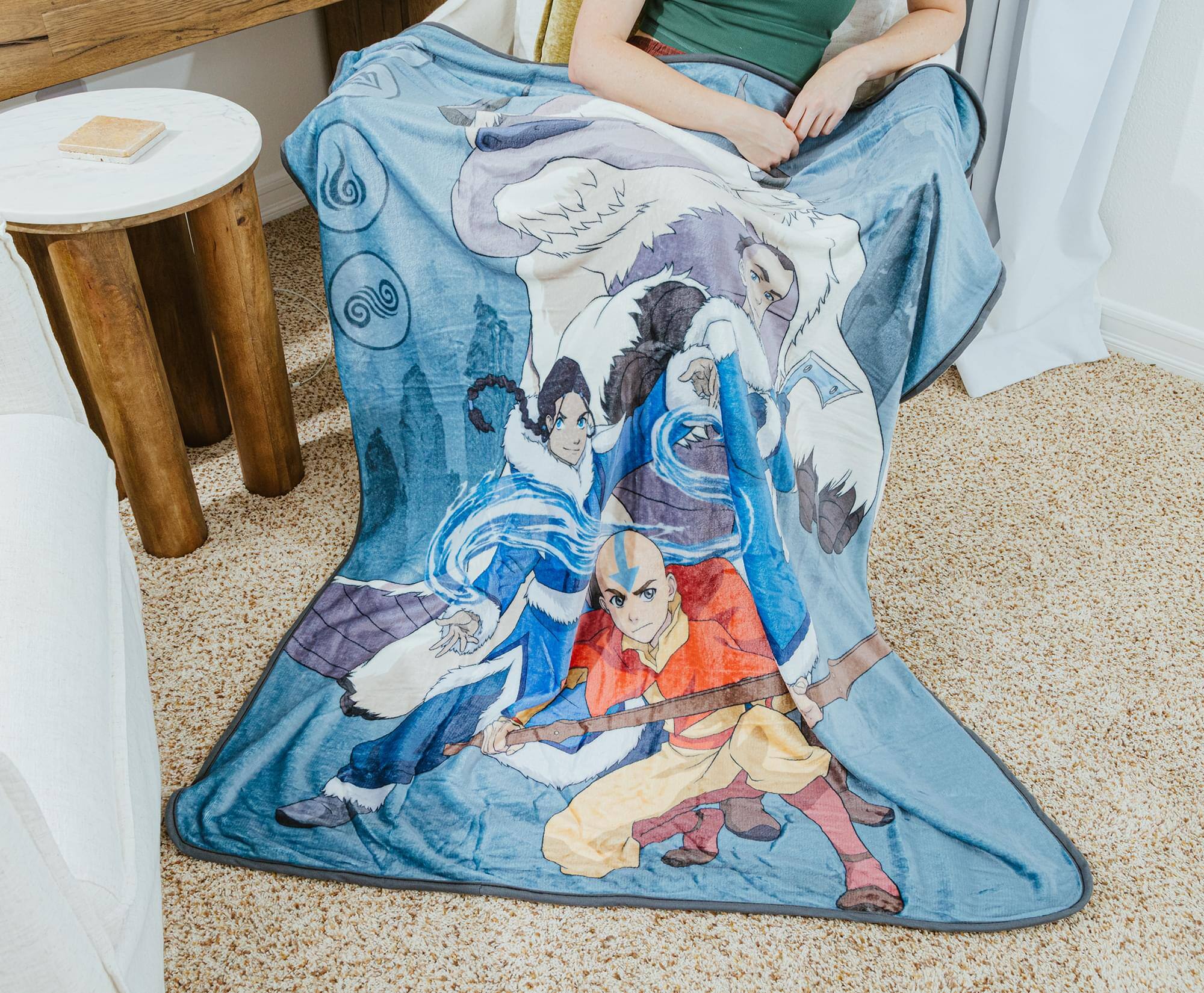 Alt View 5. Silver Buffalo - Avatar: The Last Airbender Group Fleece Throw Blanket | 45 x 60 Inches - Blue.
