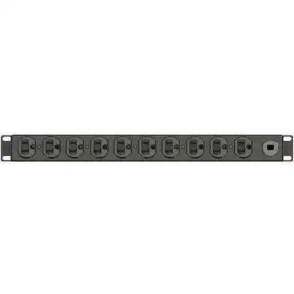 Front. Vertiv - Vertiv Geist Basic Rack PDU - Data Center PDU - (10) NEMA 5-20R| NEMA 5-20P rPDU - 120V| 1.9kW| 1U Horizontal Form - Unknown.