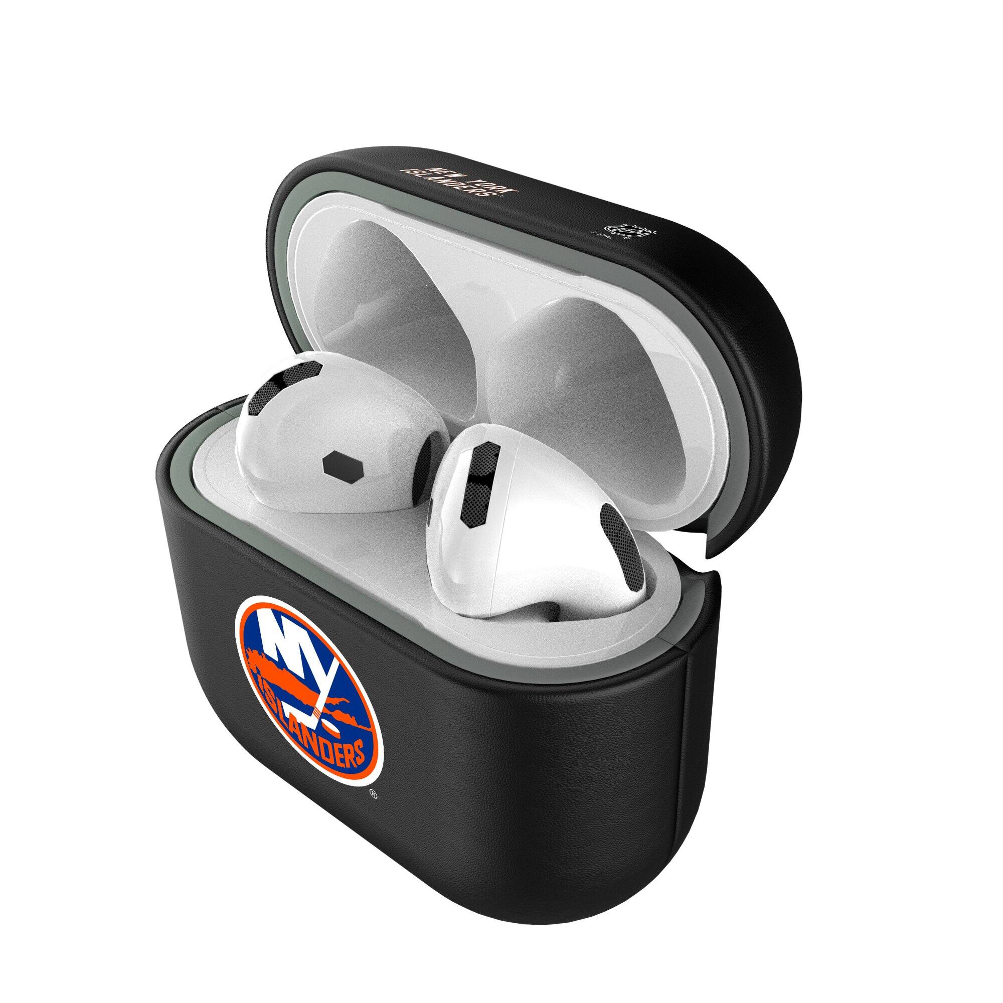 Alt View 3. Keyscaper - New York Islanders New York Islanders Insignia AirPods 4th Generation Case Cover - No Size - Black.