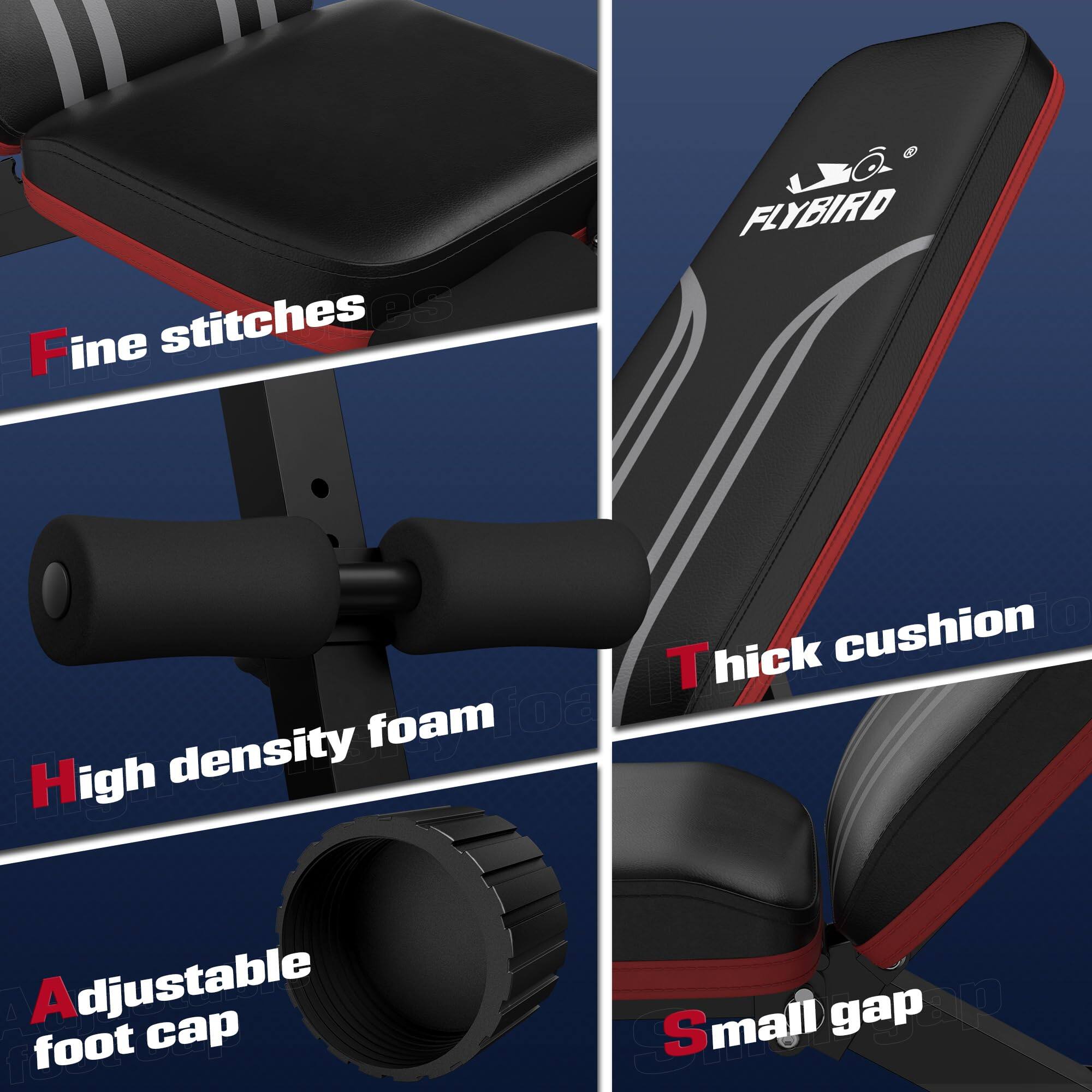 - Fine stitches
- High density foam
- Thick cushion
- Adjustable foot cap
- Small gap