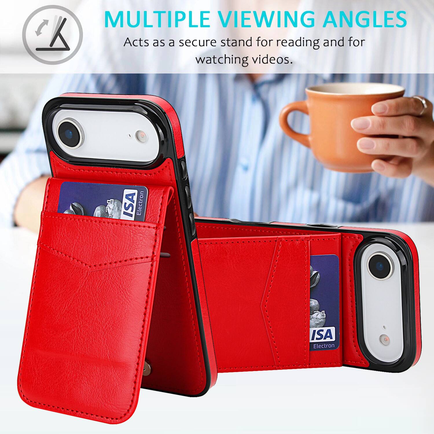MULTIPLE VIEWING ANGLES  
Acts as a secure stand for reading and for watching videos.  
ISA Electron