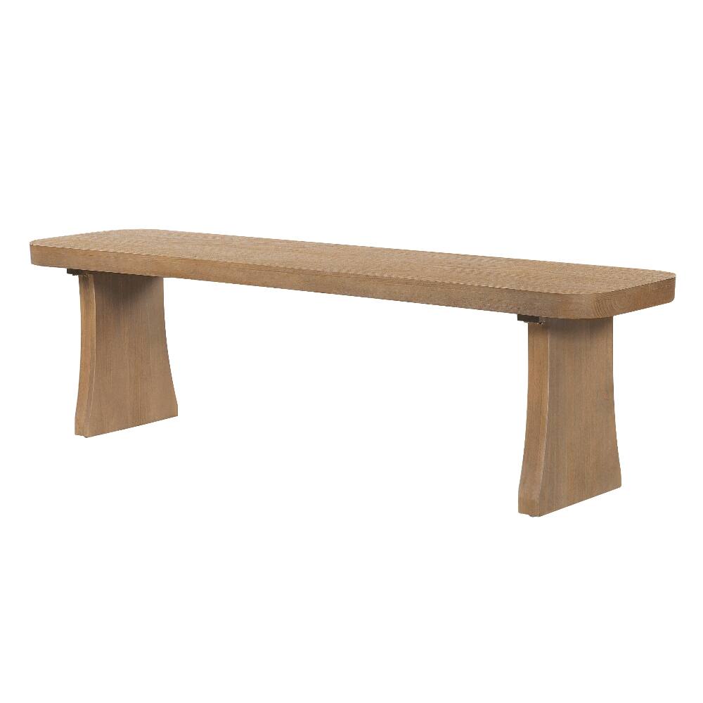 Alt View 1. Ropilly - Ropilly Solid Pine Dining Bench Indoor Wood Seating for Kitchen and Entryway - Pine.