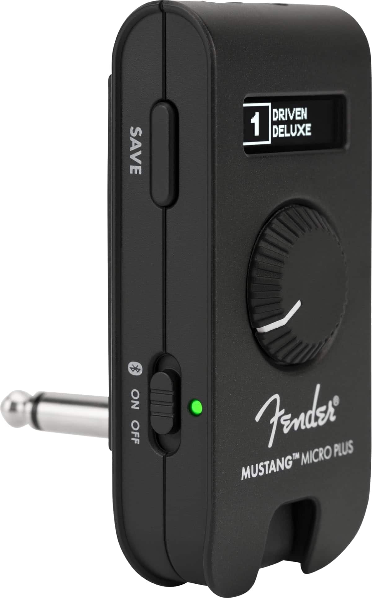 Fender - Mustang Micro Plus Headphone Amplifier with Rechargeable Battery, Bluetooth Audio Streaming and 50 Amp and Effect