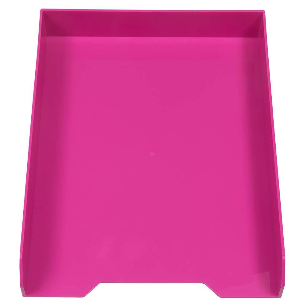 Alt View 2. Dapper Styles - Stackable Trays - Desktop Document Letter  File Organizer Tray Sold Individually - Pink-12.5" x 9.8" x 2".