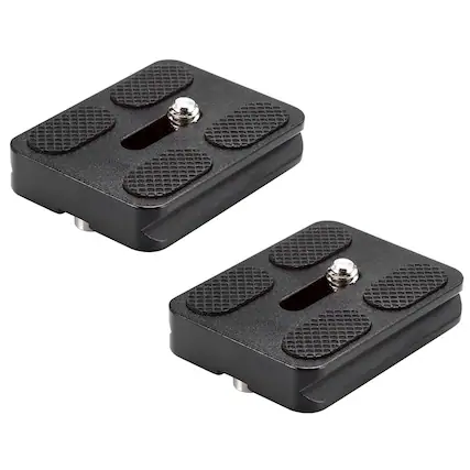 Front. Neewer - Universal Metal Quick-Release Plate, 50mm, 2-Pack.