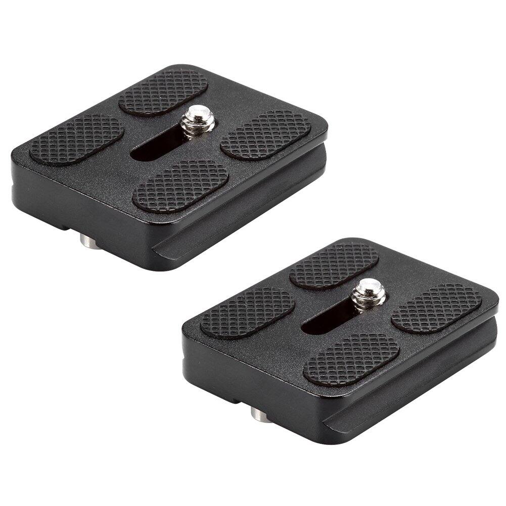 Front. Neewer - Universal Metal Quick-Release Plate, 50mm, 2-Pack.