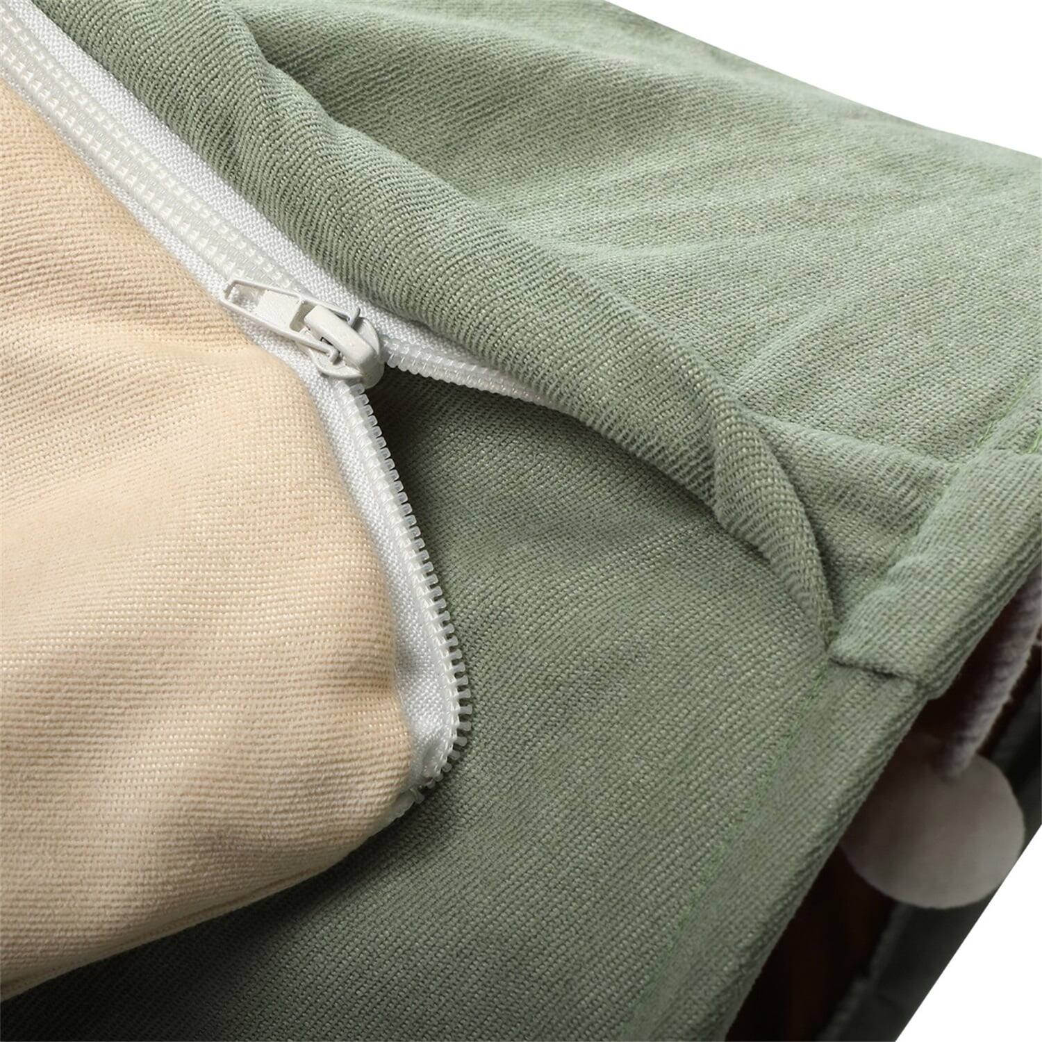 Alt View 1. Pefilos - 49" Cat Tunnel Bed for Indoor, Cat Tube with Collapsible Washable Cat Bed, Cat Toys for Kitty City - Green.