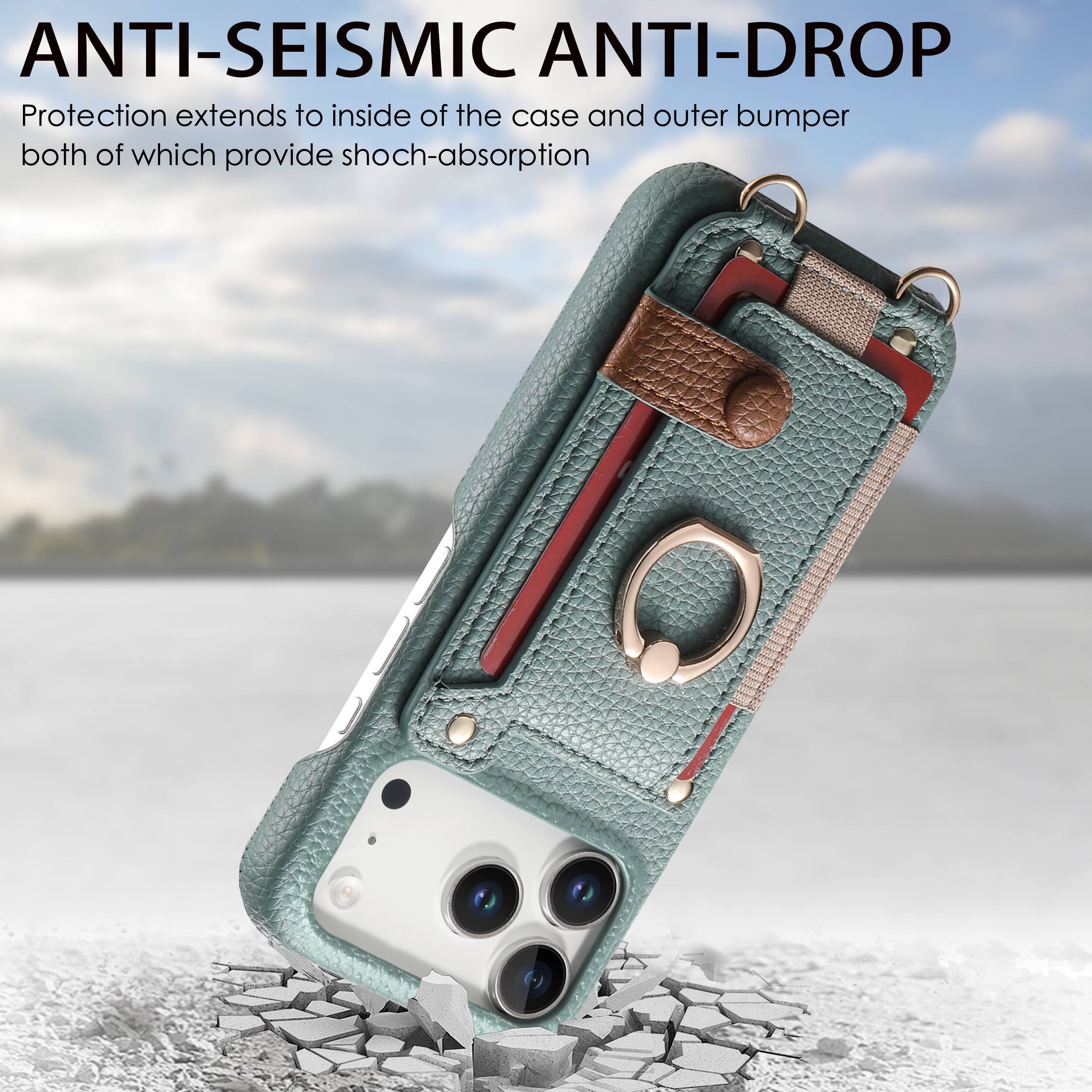 ANTI-SEISMIC ANTI-DROP  
Protection extends to inside of the case and outer bumper both of which provide shock-absorption