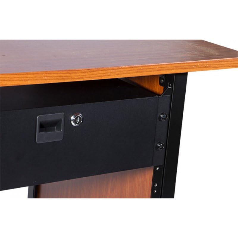 Alt View 7. On Stage Stands - OnStage RDLS3000 3U Locking Rack Drawer, Shallow (RDLS 3000) Black - Black.