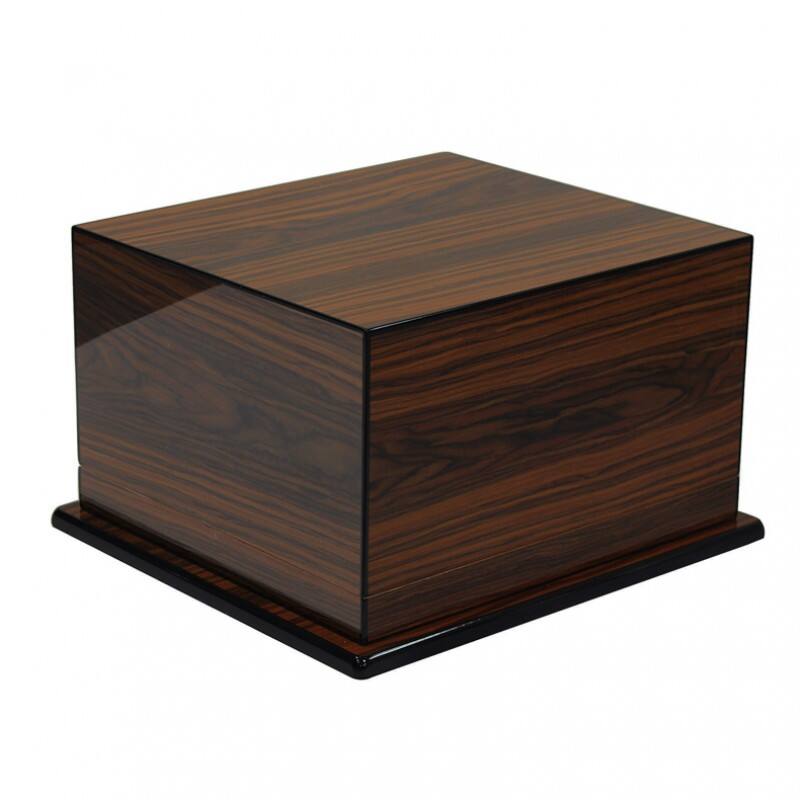 Angle. Prestige - Elevate (Rio Rosewood) Cigar Humidor - Rio Rosewood Finish.