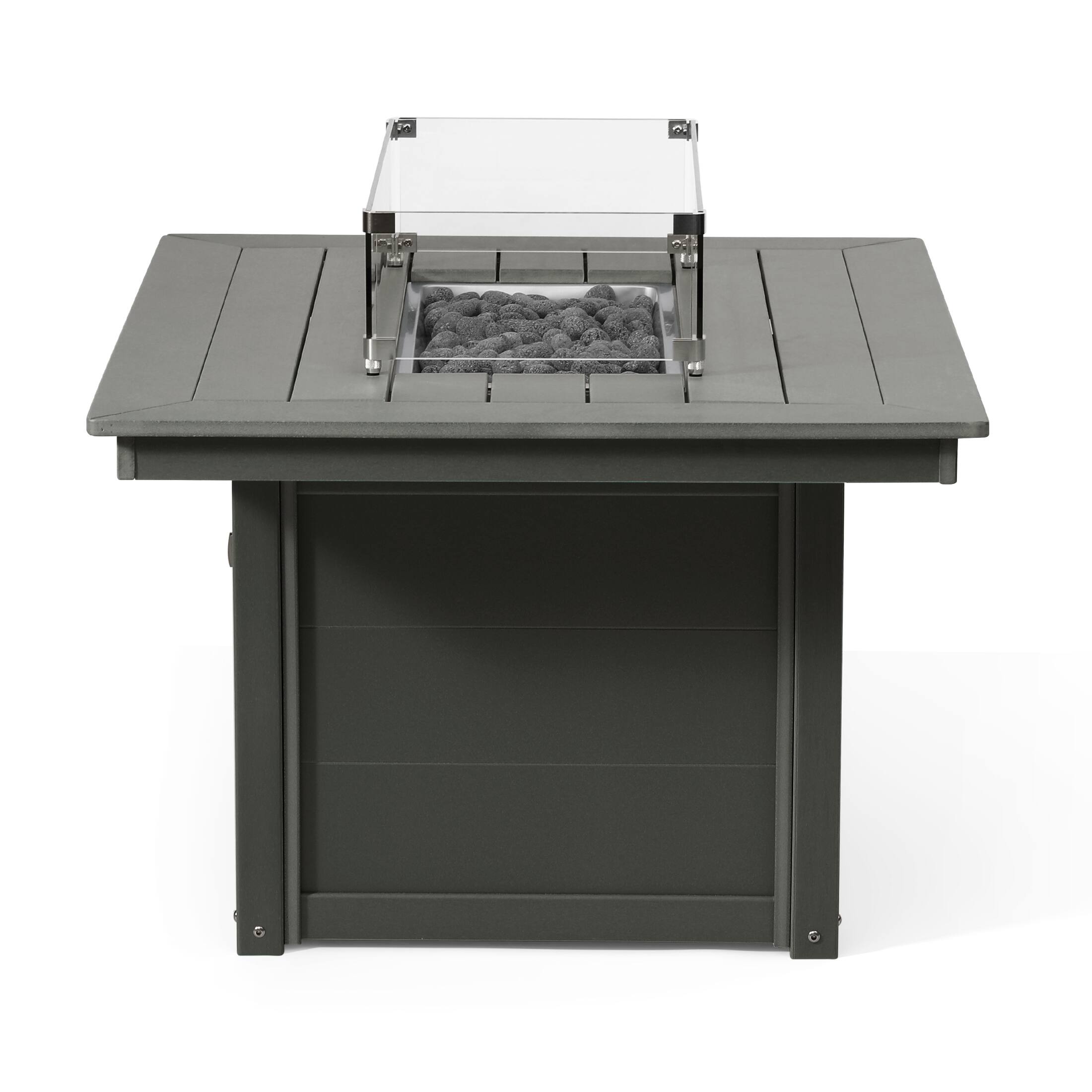 Alt View 1. WestinTrends - WestinTrends Helios 46" Modern Outdoor 55,000 BTU Patio Gas Propane Rectangle Deck Fire Pit Table - Gray.